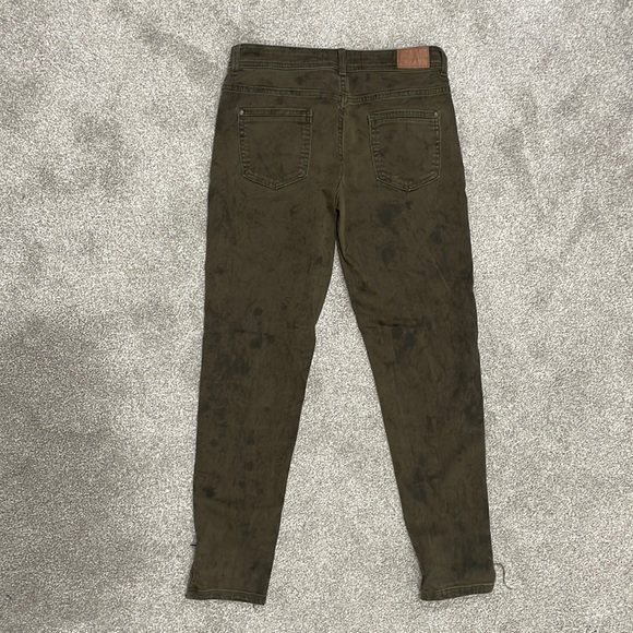 Zara Army Green Acid Wash Jean - Picture 2 of 4